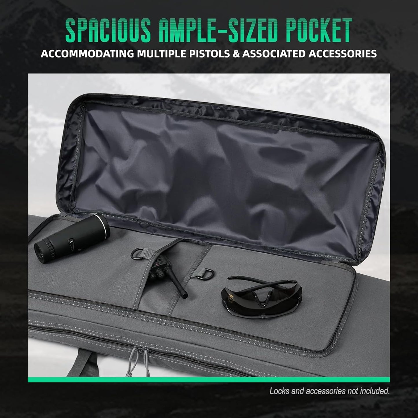 Vardine 32/36/42/48/52 inch Double Rifle Case Soft Bag Gun Case, Perfect for Rifle Pistol Firearm Storage and Transportation, All Around Shooting Range Tactical Rifle Backpack, Indoor Outdoor