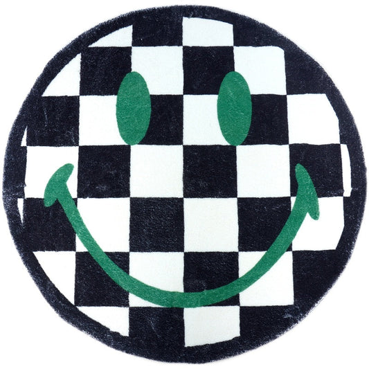 Waffle smiley Round Rug