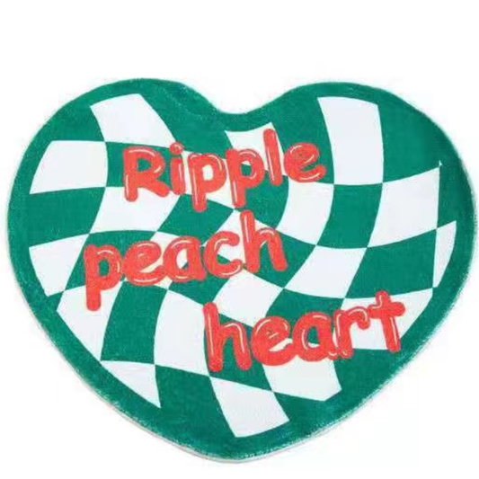 Ripple Peach Heart Rug