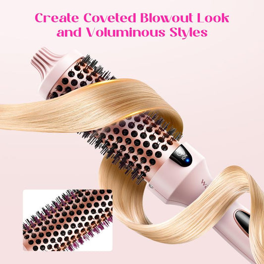 Blowout Boost Ionic Thermal Brush 1 1/2 Inch with LED Display, 300℉-420℉ for Different Hair Types, 120-240V Universal Voltage